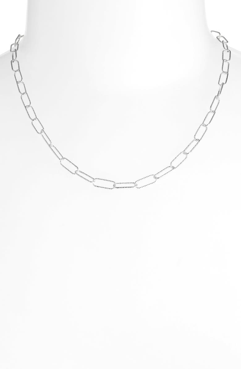 Nordstrom Demi Fine Paper Clip Necklace, Alternate, color, 