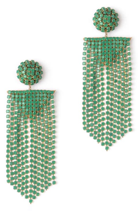 Fanning Crystal Drop Earrings