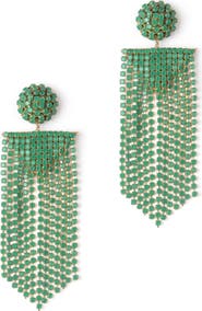 Deepa Gurnani Fanning Crystal Drop Earrings