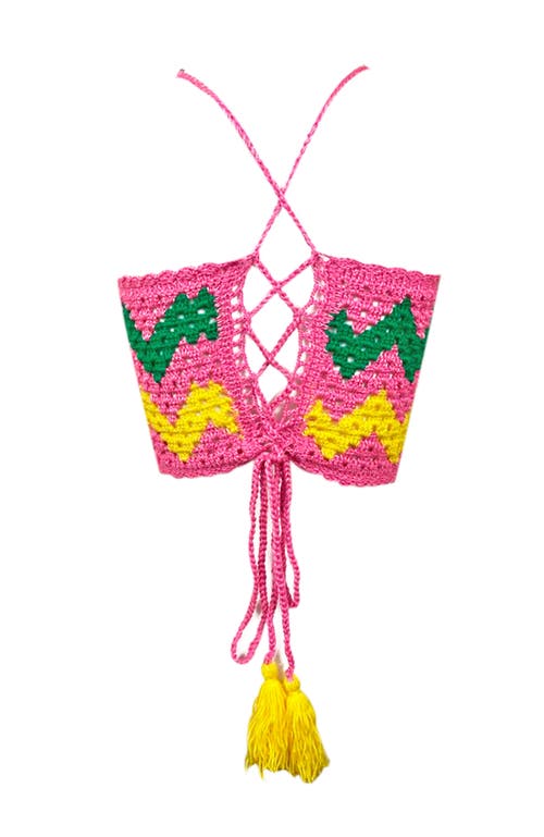 Nessi Byrd Kids' Zig-zag Hand-crochet Crop Top