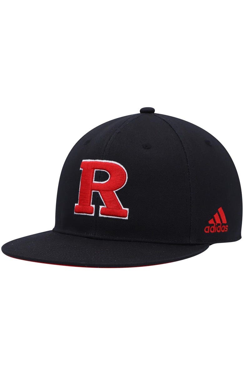 adidas Men's adidas Black Rutgers Scarlet Knights Sideline Snapback Hat, Main, color,