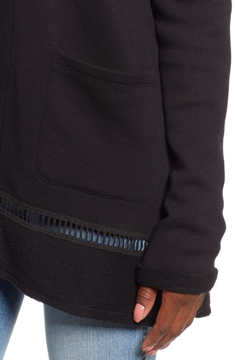 Caslon<sup>®</sup> French Terry Open Front Cotton Cardigan, Alternate, color, 