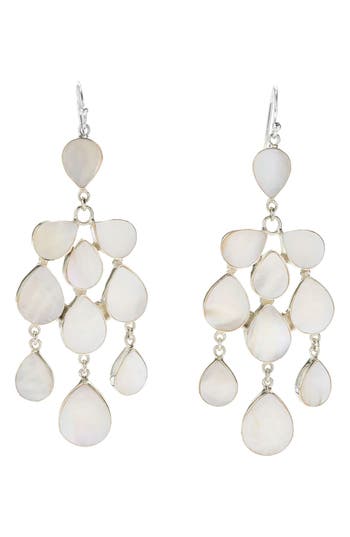 Samuel B. Mothe Of Pearl Chandelier Drop Earrings In White