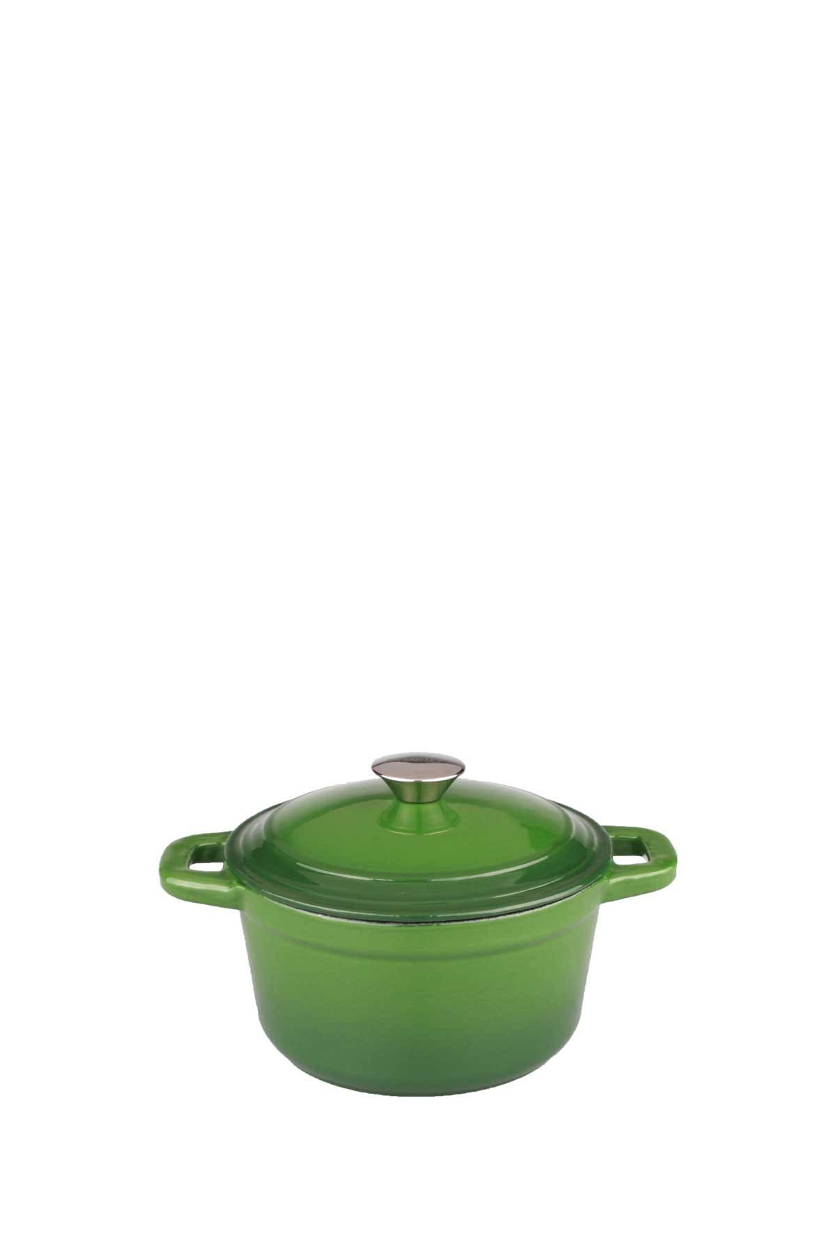 BergHOFF 3 Quart Green Cast Iron Covered Stockpot