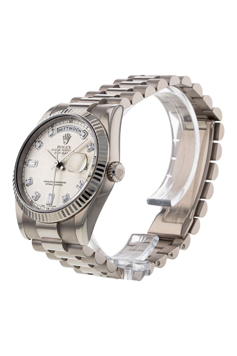 Rolex Preowned 2005 Day-Date 118239 Bracelet Watch, 36mm, Alternate, color, SILVER