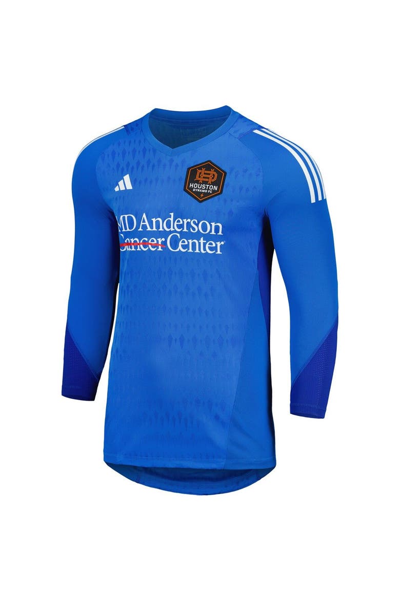 Men's adidas Blue Houston Dynamo FC 2023 Goalkeeper Long Sleeve Replica Jersey, Alternate, color, Blue