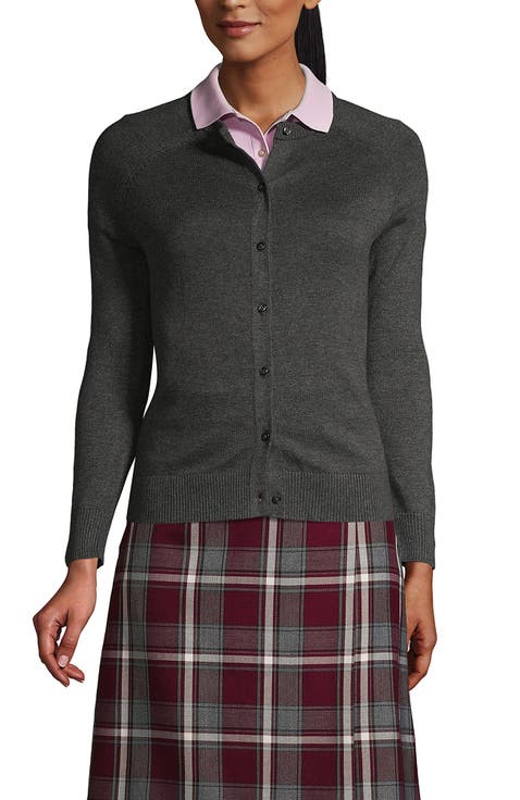School Uniform Young  Cotton Modal Cardigan Sweater