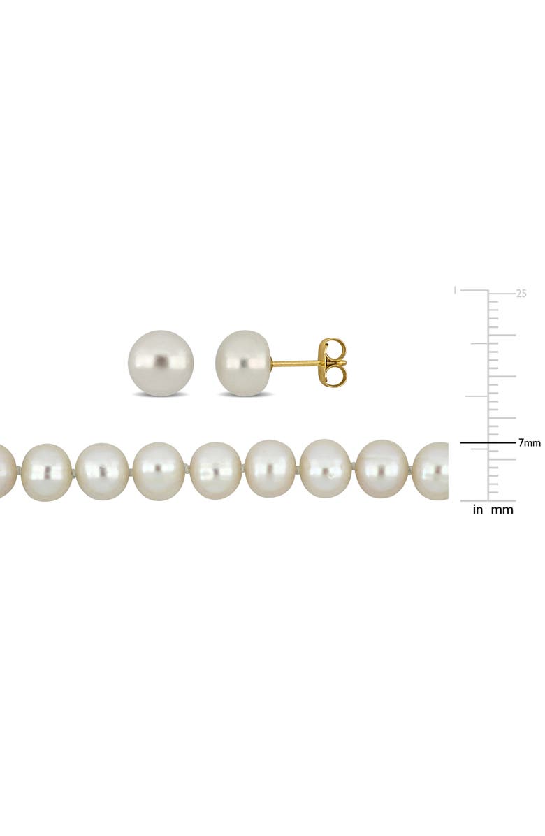 Julianna B. 2-Piece Set Cultured Pearl Necklace & Earrings 10K, Alternate, color, Pearl