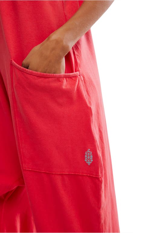 Free People Fp Movement Hot Shot Jumpsuit In Red