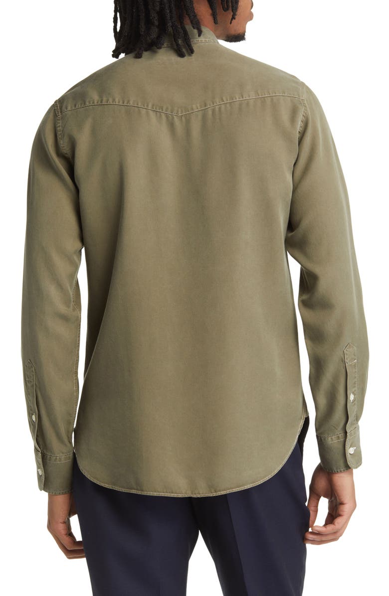 Officine Générale Garment Dyed Lyocell Button-Up Shirt, Alternate, color,