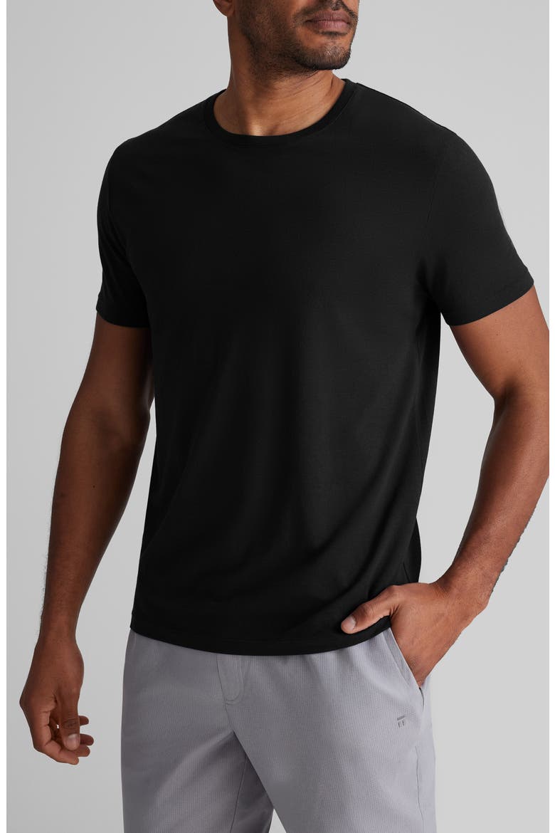 Second Skin Crewneck T-Shirt, Main, color, BLACK