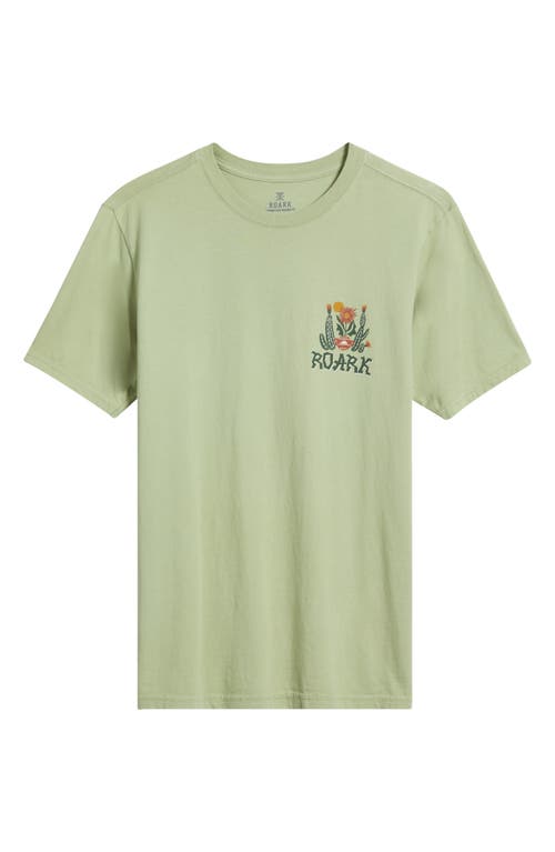 Roark Cactus Garden Cotton Graphic T-shirt In Green