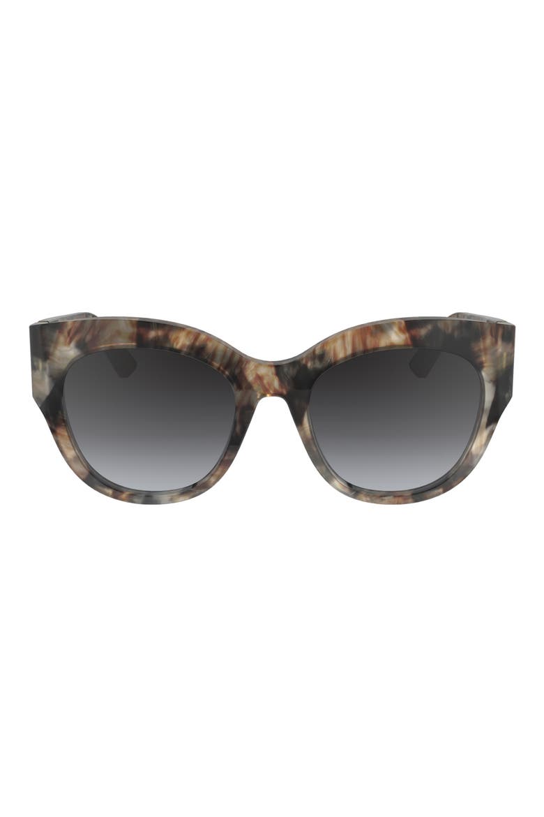 55mm Gradient Butterfly Sunglasses, Main, color, MARBLE BROWN BEIGE
