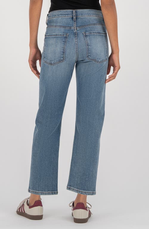 Kut From The Kloth Kit Mid Rise Ankle Baggy Straight Leg Jeans In Blue