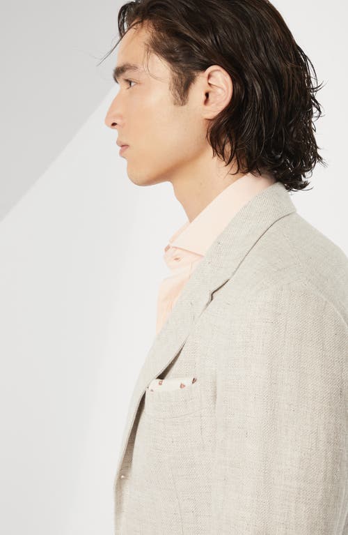 Brunello Cucinelli Linen-wool-silk Single-breasted Blazer In Yuta