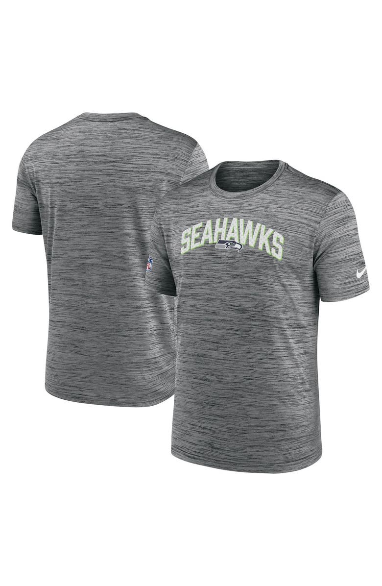 Nike Men's Nike Gray Seattle Seahawks Sideline Velocity Athletic Stack Performance T-Shirt, Main, color,