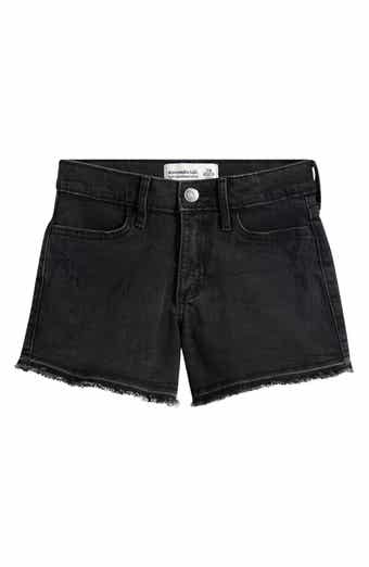 Kids' High Waist Relaxed Denim Shorts