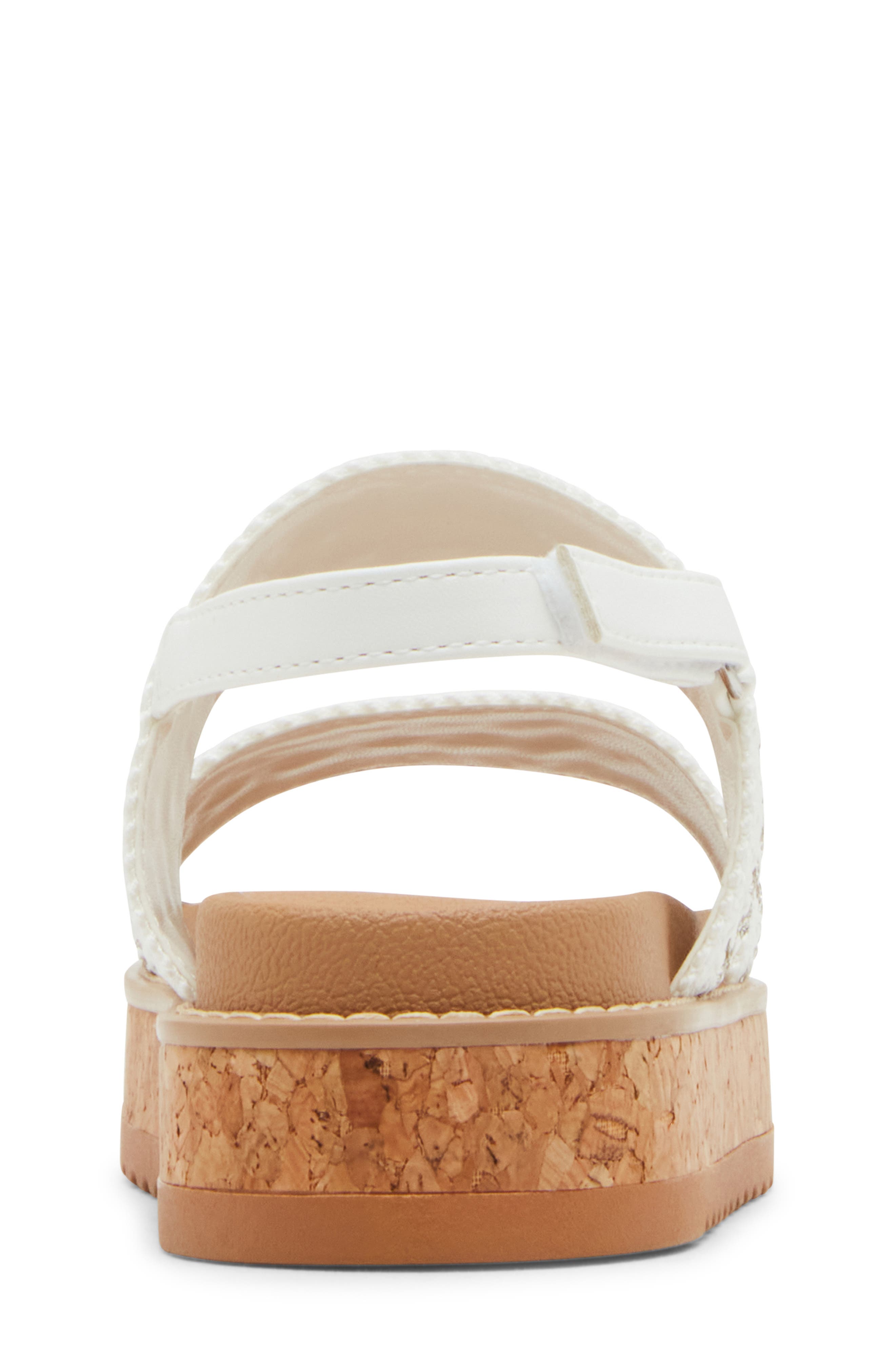 Steve Madden Kids' Jbuggy Slingback Platform Sandal, Alternate, color, White