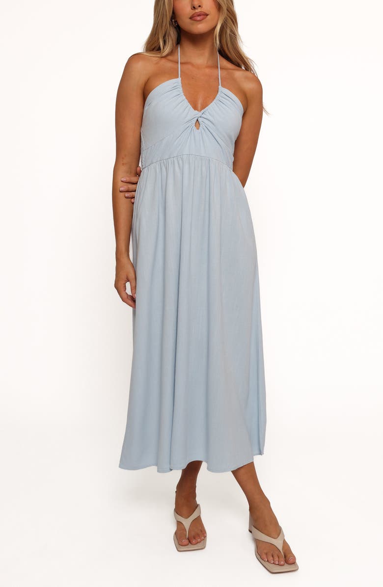 Petal & Pup Tanner Linen Maxi Dress, Main, color, Light Blue