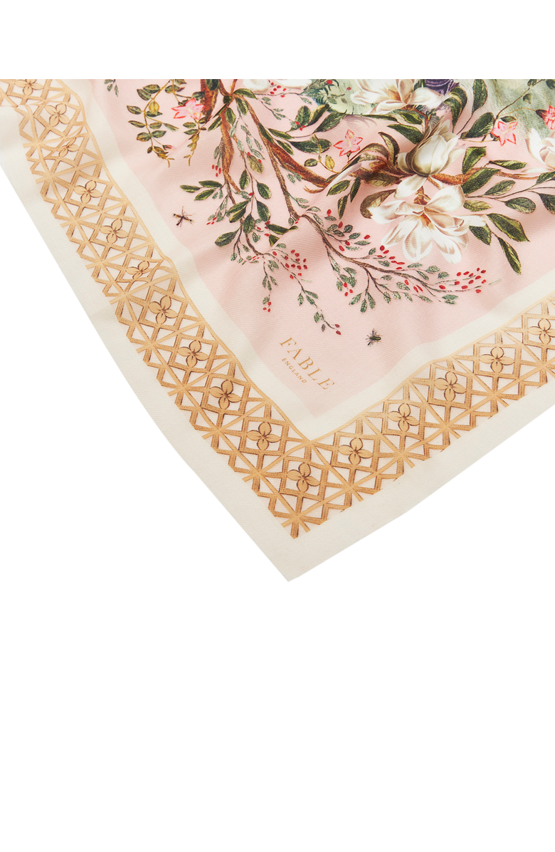 Fable England Woodland Scene Long Scarf, Alternate, color, Pink