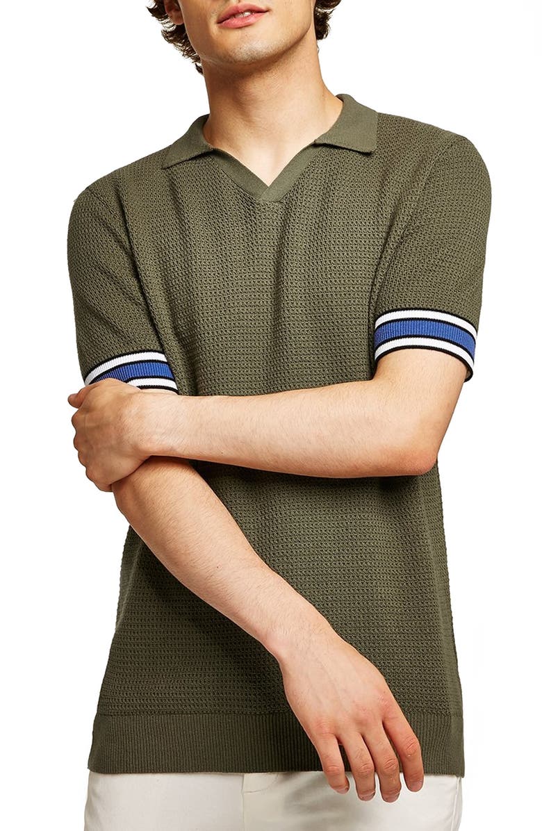 Topman Revere Collar Polo, Main, color, 