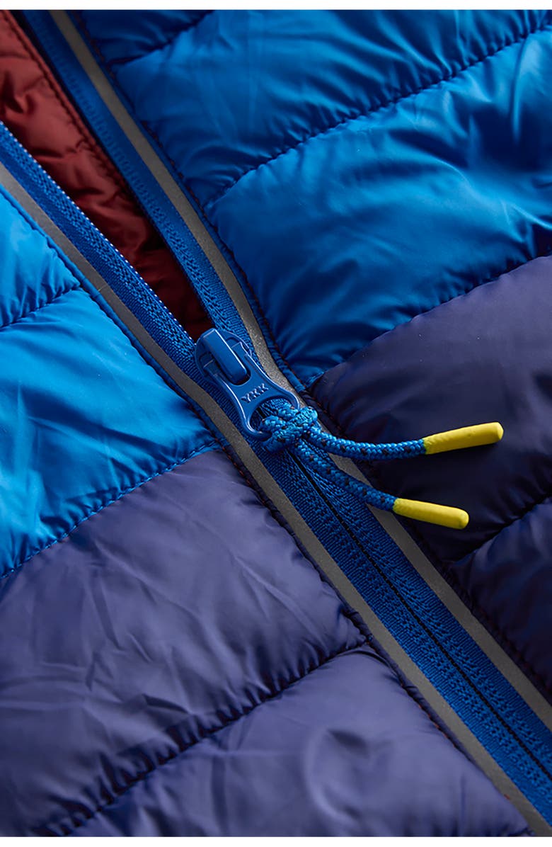 Mini Boden Kids' Pack Away Quilted Jacket, Alternate, color, Blue Colour Block