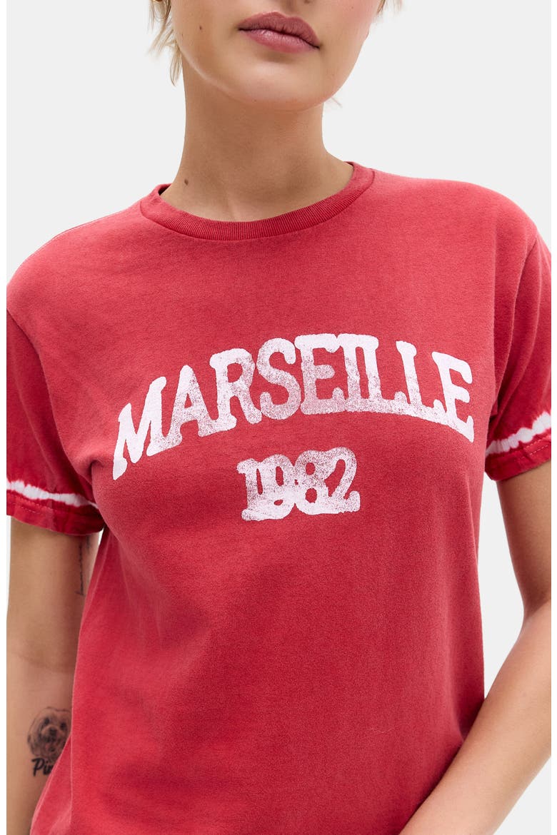 Marseille Relaxed Cotton Graphic T-Shirt, Alternate, color, RED