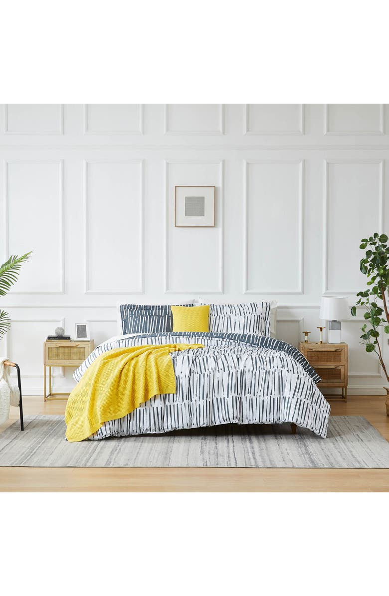 SOUTHSHORE FINE LINENS Spirit 5-Piece Duvet Cover Bedding Set, Alternate, color, Charcoal