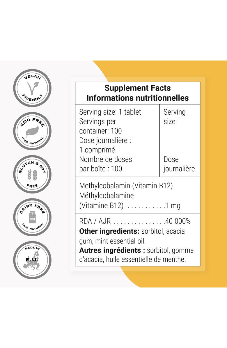 SuperSmart Methylcobalamine B12 1000mcg, Alternate, color, NO COLOR