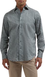 Bugatchi Alvin Shaped Fit Floral Cotton Shirt