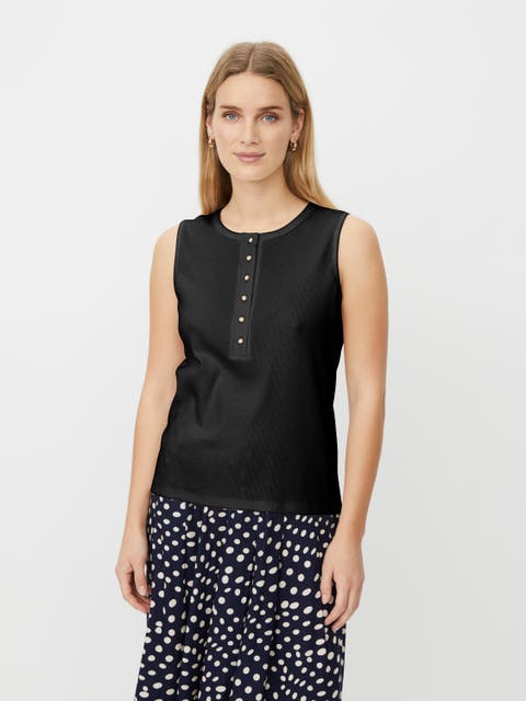 MaEmelina Button Up Vest Top