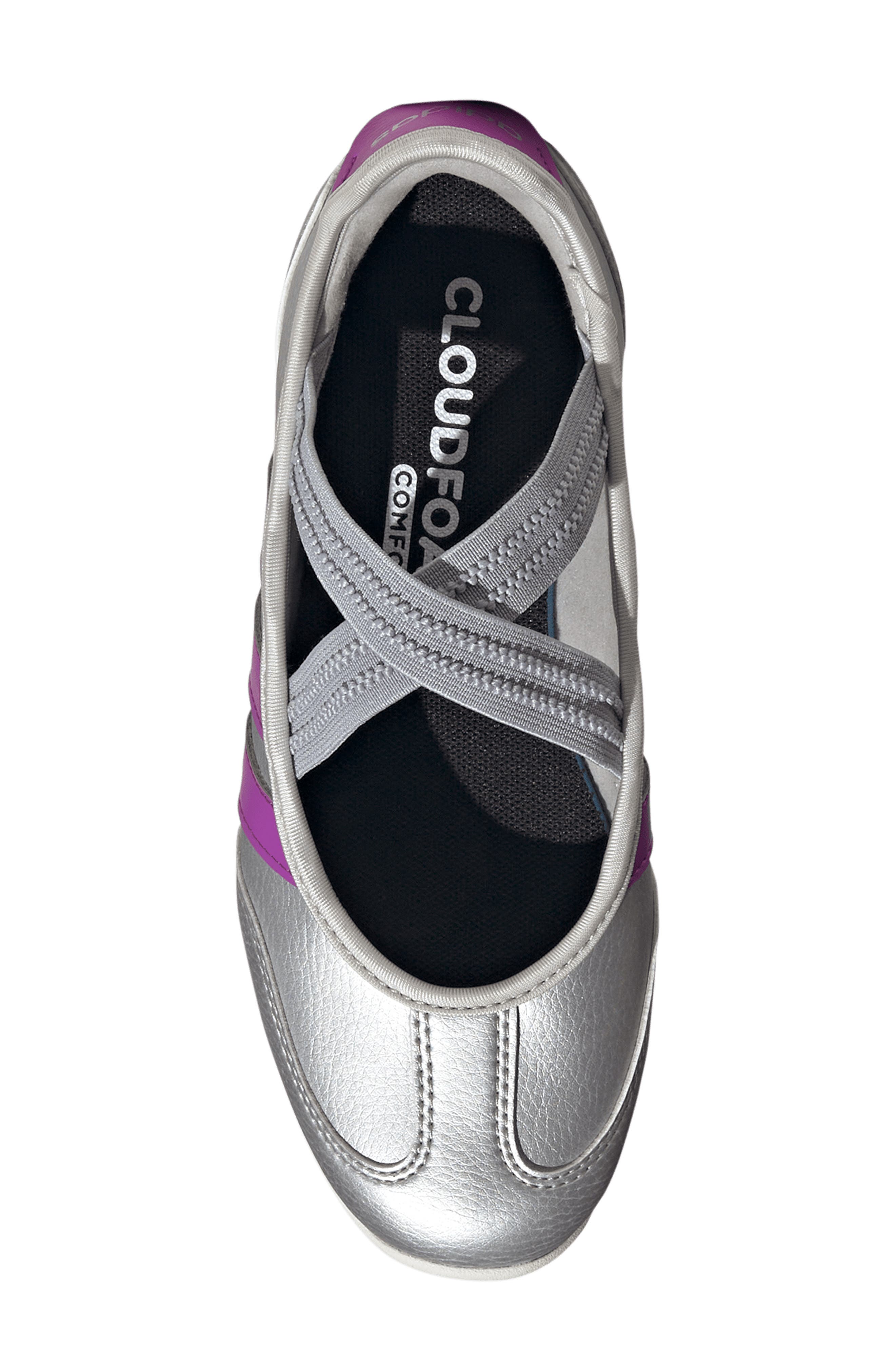 adidas Kids' Barreda Mary Jane Flat, Alternate, color, Silver / Purple / Off White