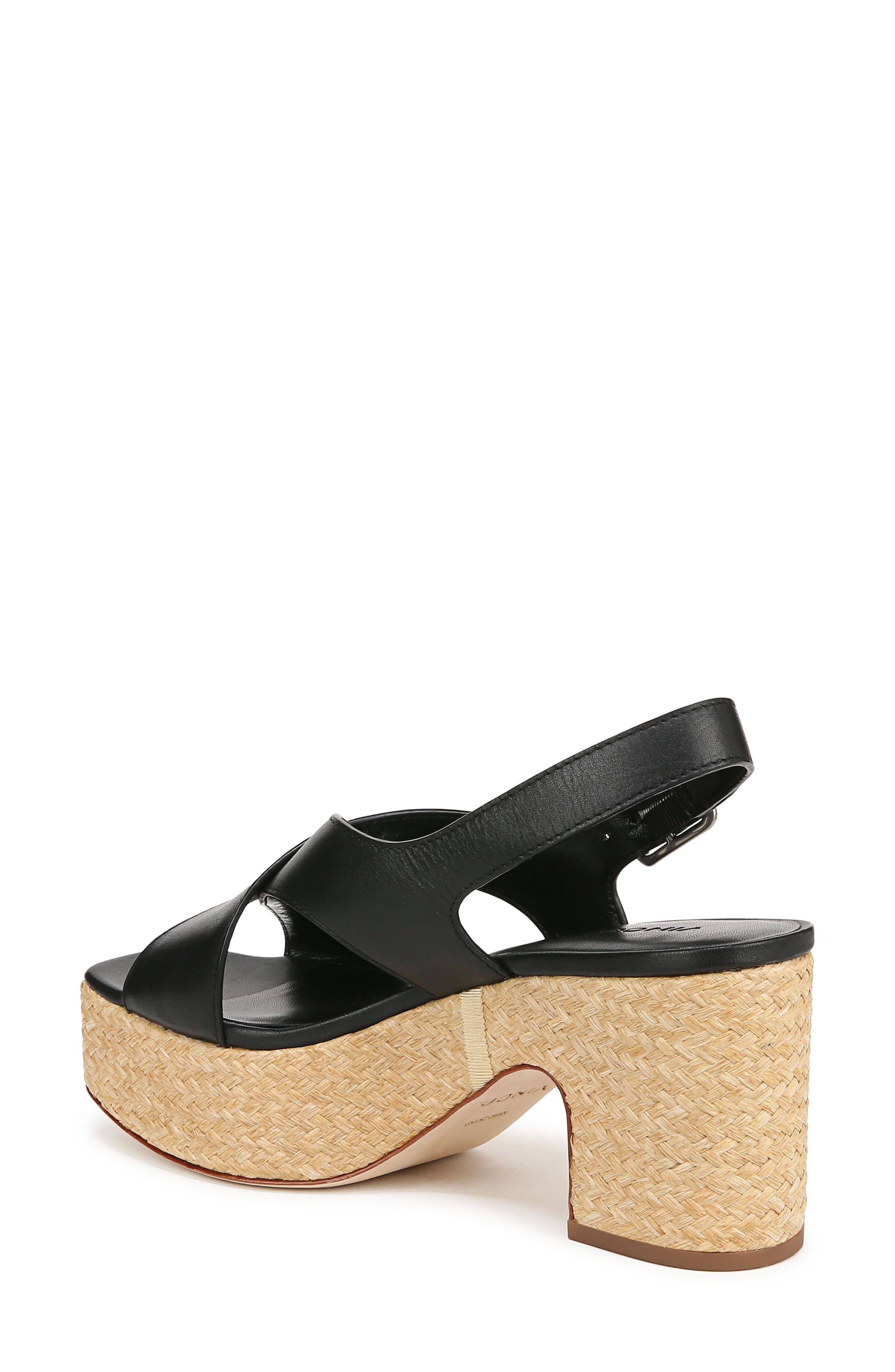 Vince Clementina Slingback Platform Sandal, Alternate, color, Black