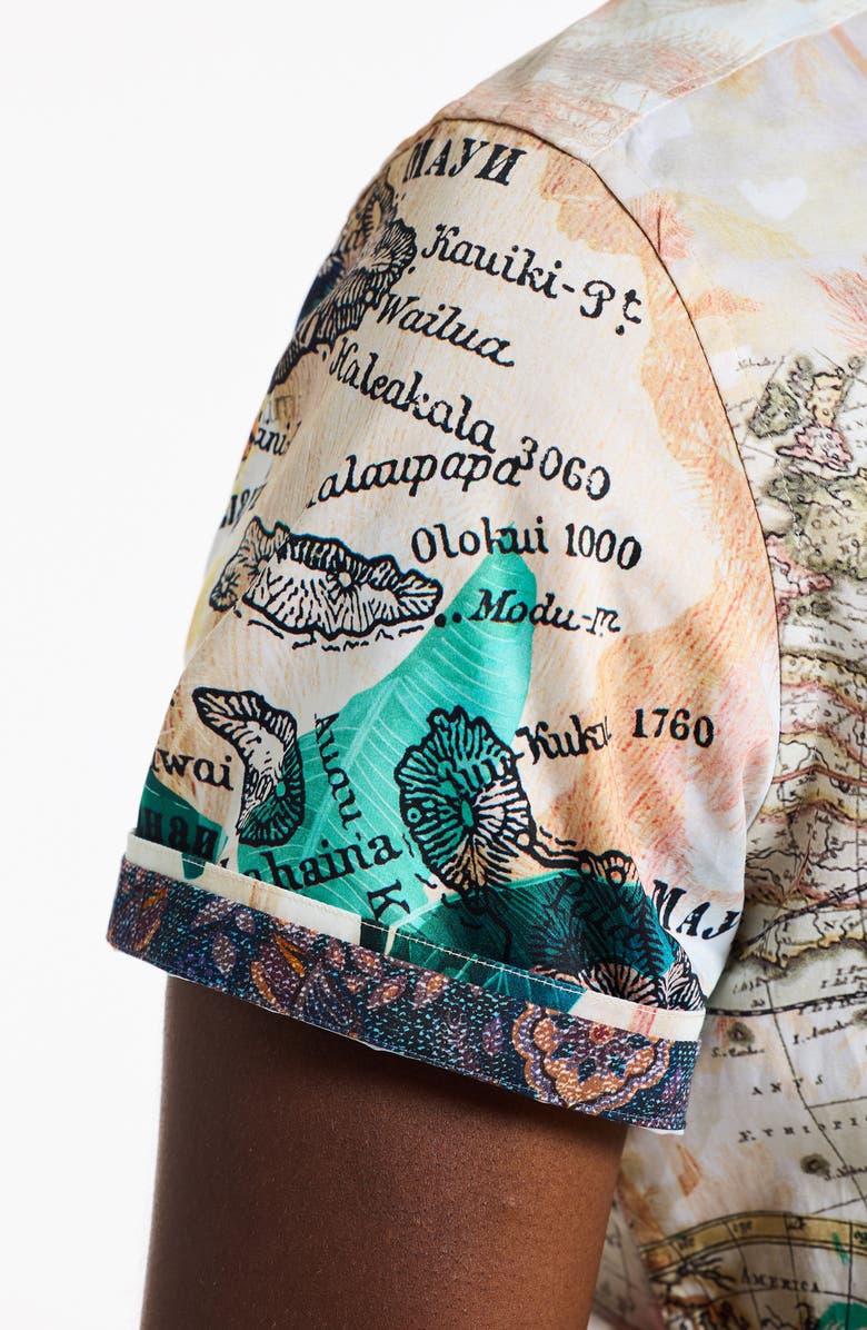 Robert Graham Boone Short Sleeve Cotton Button-Up Shirt, Alternate, color,