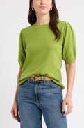 Caslon® Puff Sleeve Wool & Cashmere Sweater