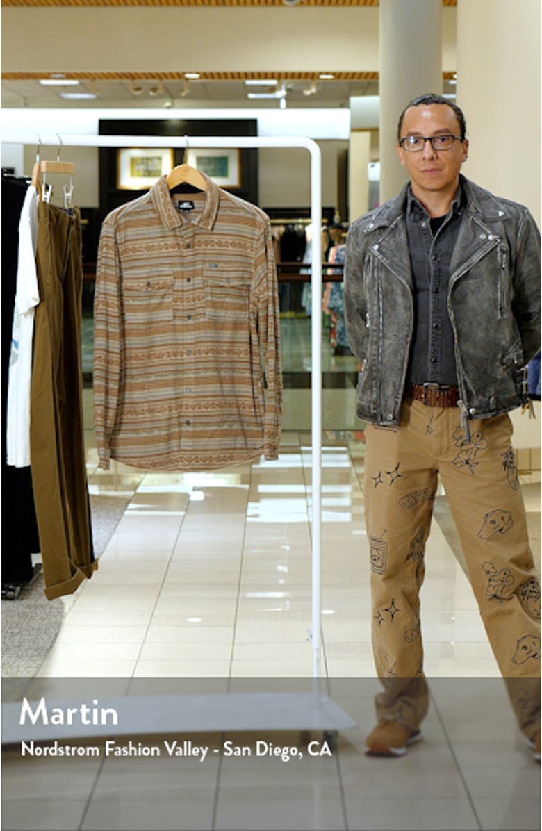 Glacier Stripe Fleece Snap-Up Overshirt, sales video thumbnail