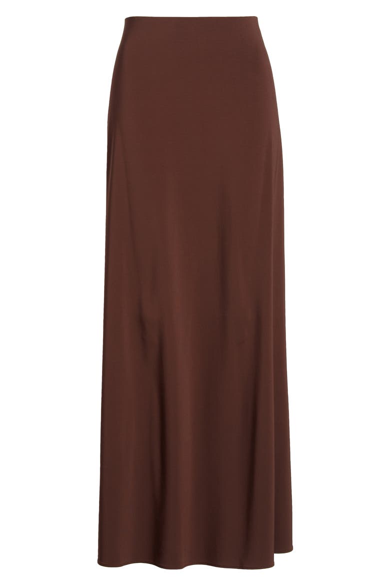 Anya Satin Maxi Skirt, Alternate, color, CHOC