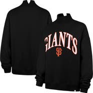 '47 Women's '47 Black San Francisco Giants Oversized Vantage Mock Neck Sweatshirt