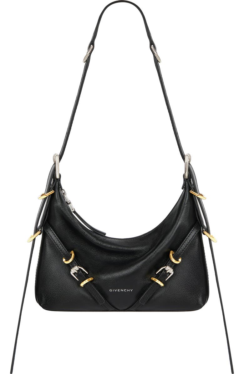 Givenchy Mini Voyou Leather Hobo, Main, color,