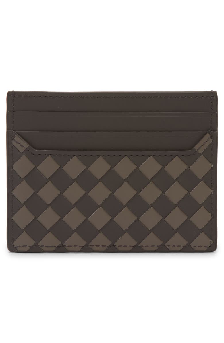 Bottega Veneta Small Intrecciato Horizontal Card Holder, Alternate, color, 1362 Lapilli Drizzle