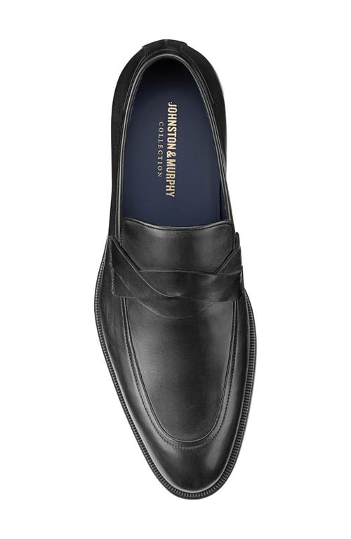 Johnston & Murphy Collection Flynch Braided Strap Loafer In Black Italian Calfskin