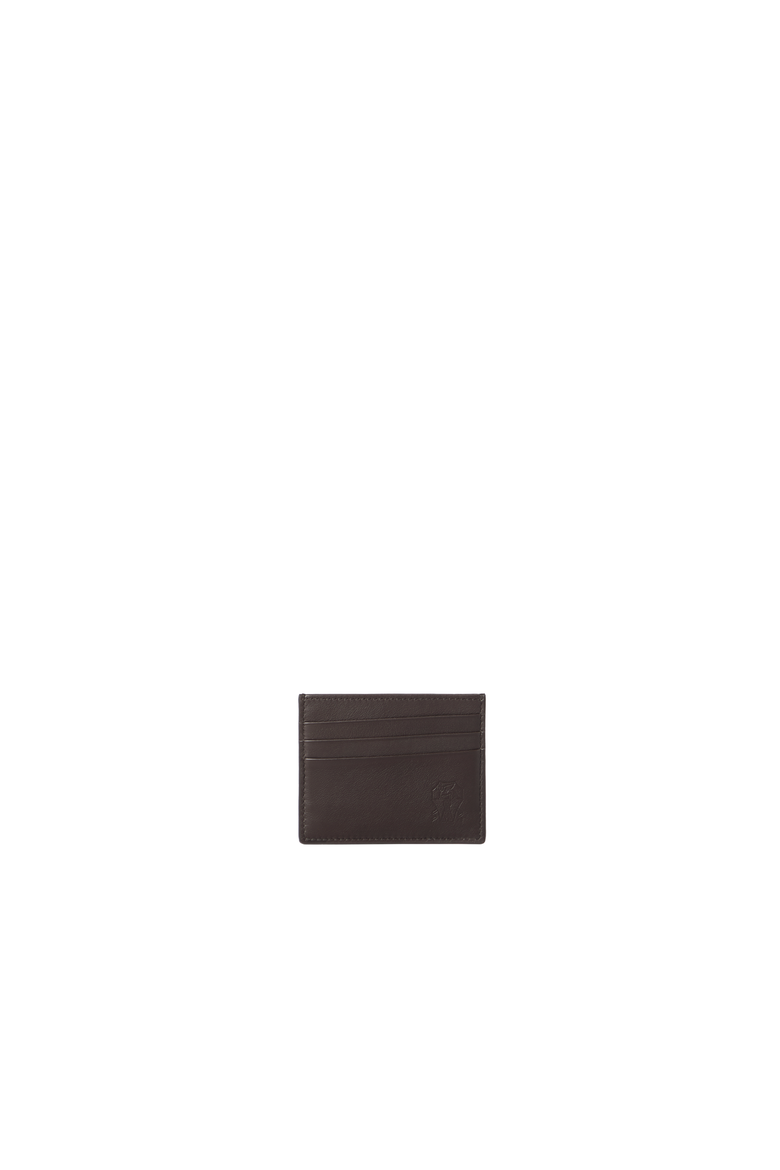 Smooth calfskin card holder, Alternate, color, Brown