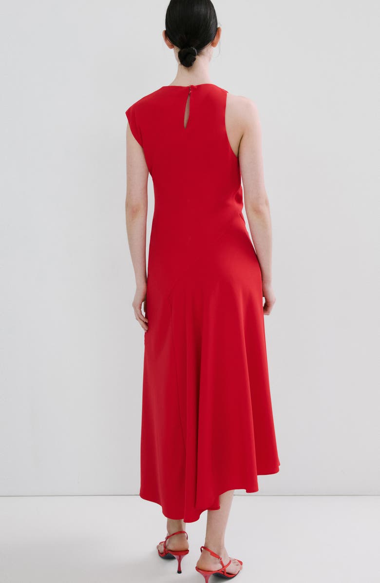 MANGO Vestido Sleeveless Asymmetric Midi Dress, Alternate, color, Red