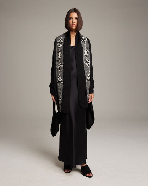 Voz Diagonal Wrap In Black/ivory