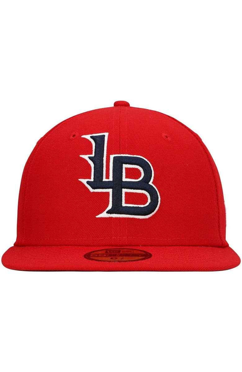 New Era Men's New Era Red Louisville Bats Authentic Collection Road 59FIFTY Fitted Hat, Alternate, color, Red