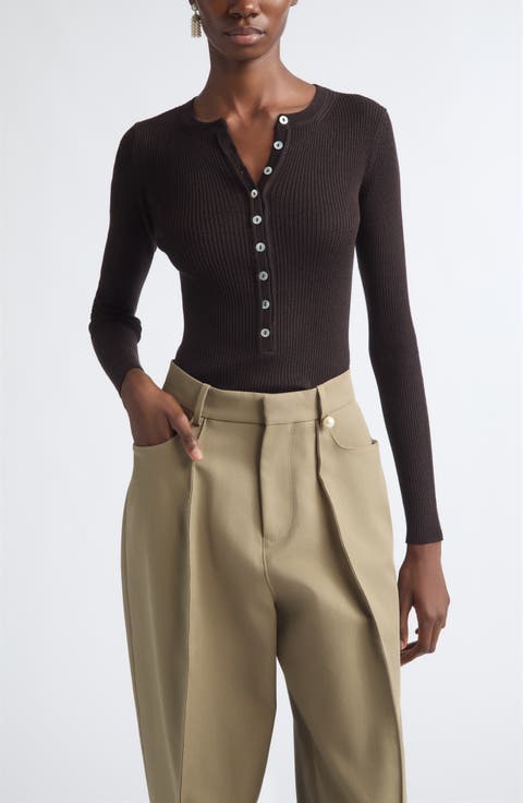 Insider Merino Wool & Silk Henley Sweater