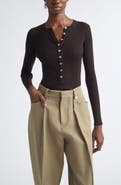 NACKIYÈ Insider Merino Wool & Silk Henley Sweater