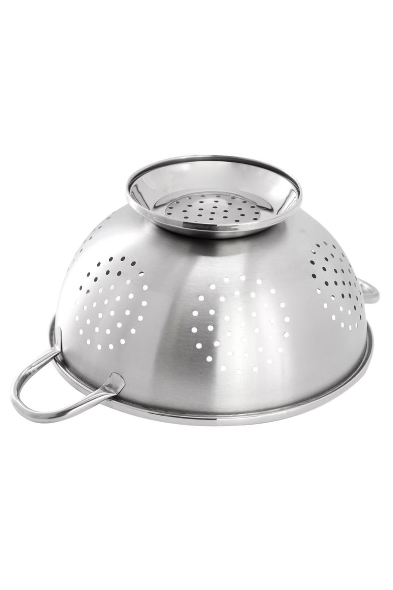 5 Quart Stainless Steel Colander in Brushed Silver, Alternate, color, Silver