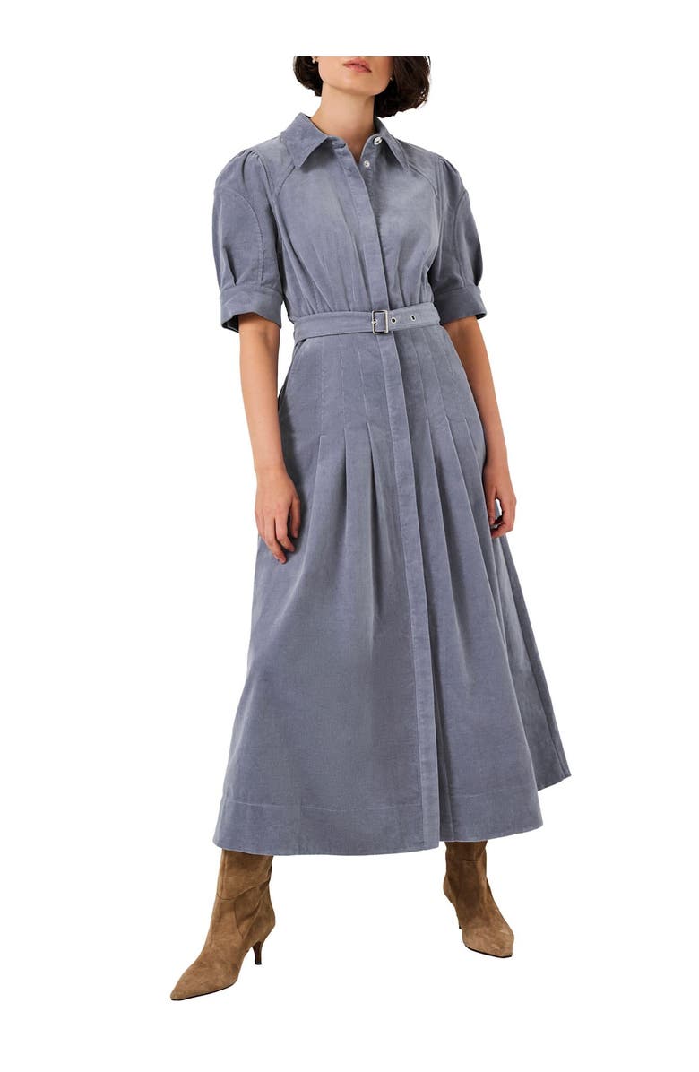MINT VELVET Corduroy Belted Midi Dress, Alternate, color, Blue