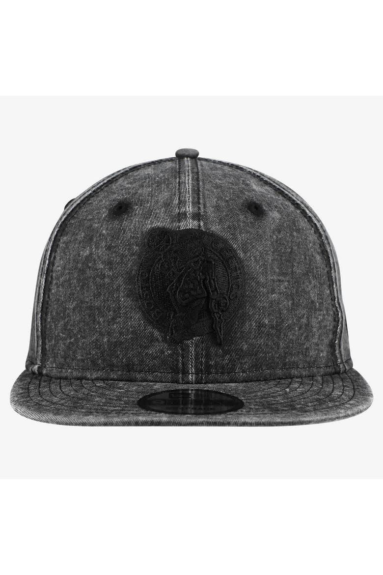 Men's New Era  Black Boston Celtics Washed Tonal 9FIFTY Snapback Hat, Alternate, color, Black